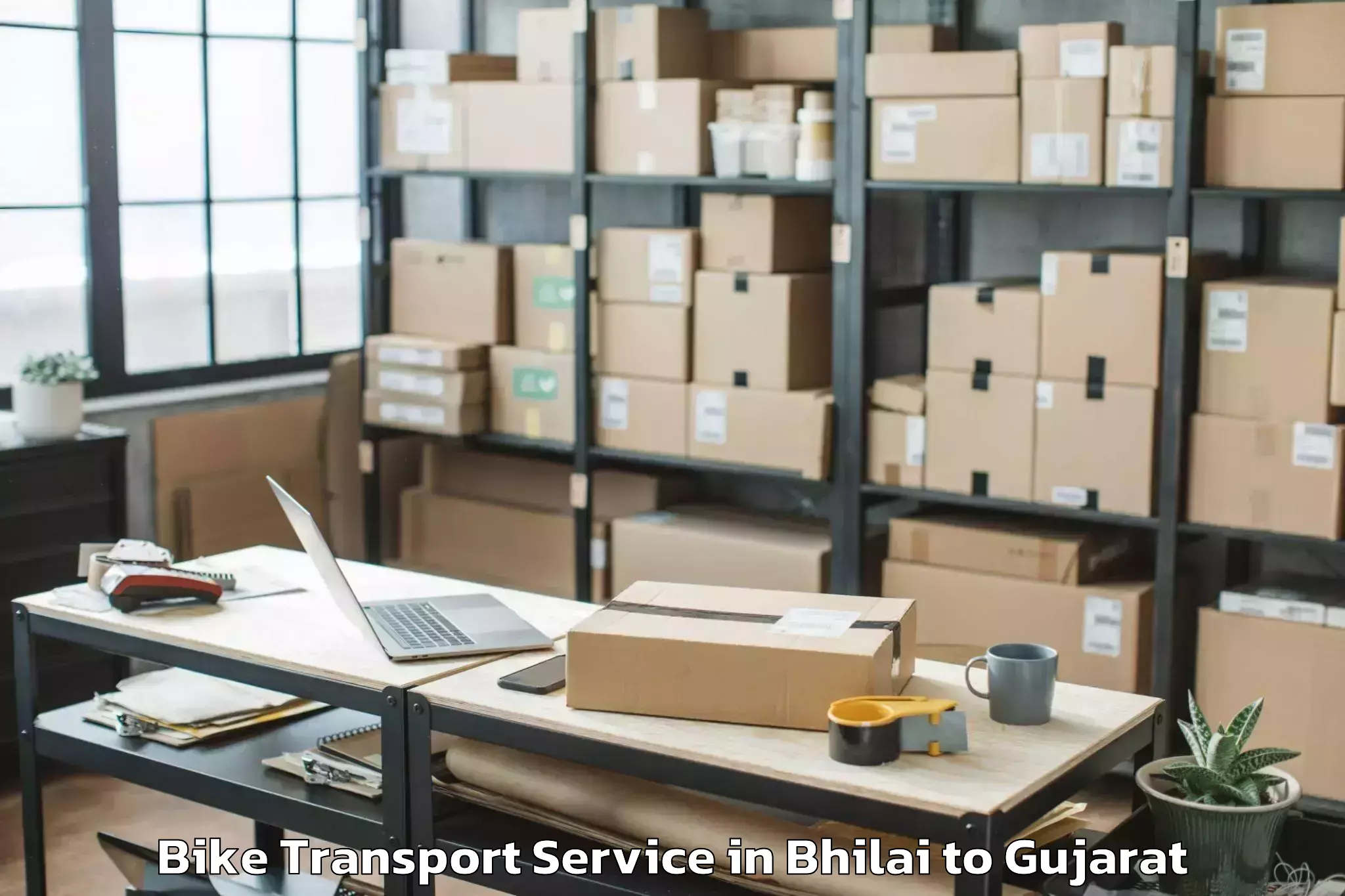 Leading Bhilai to Gadhada Bike Transport Provider